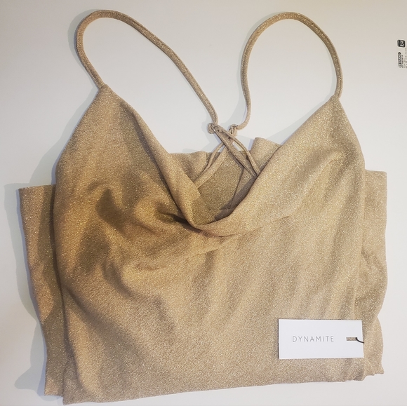 Sparkle Cowl Neck Mini Dress - Picture 7 of 8